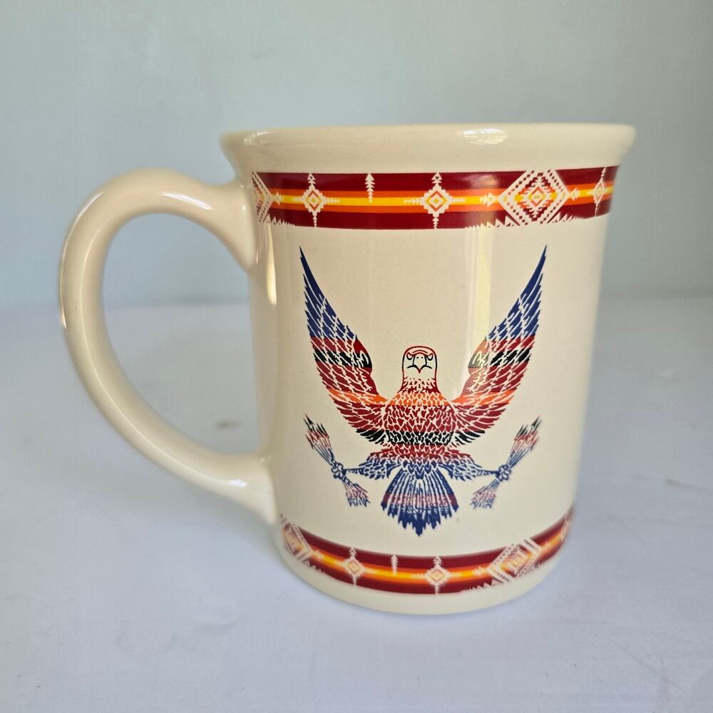 Pendleton Legendary Ceramic Mug Chief Eagle Yakima Nation Native Design 18oz